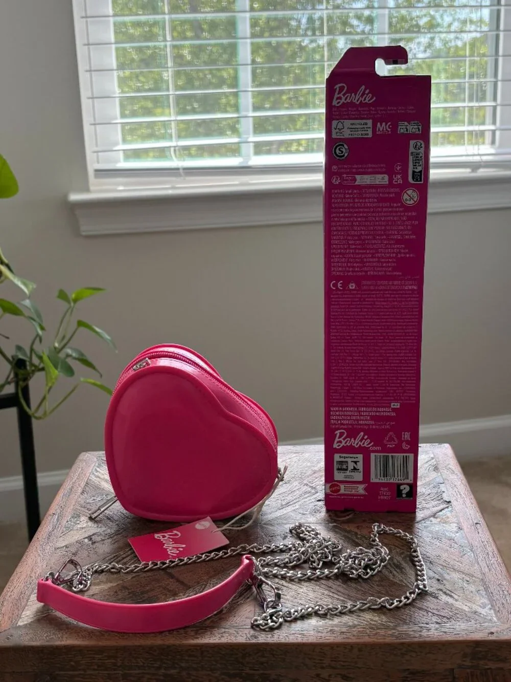 Miniso Barbie Heart-Shaped Jelly Purse and Mattel Blond Haired Barbie Bundle